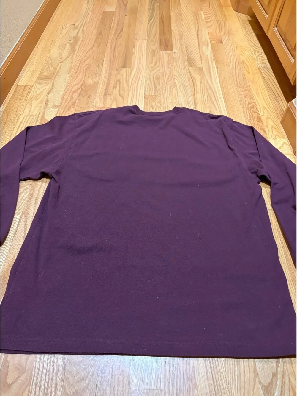 Men's Carhartt loose-fit long-sleeve pocket t-shirt burgundy L LARGE